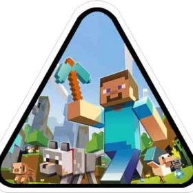 Minecraft Video Game Man with Pick Vinyl Sticker