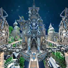 Minecraft Video Game Snow Fortress Vinyl sticker