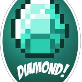 Minecraft diamond Vinyl Sticker