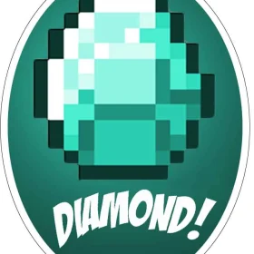 Minecraft diamond Vinyl Sticker