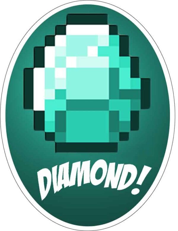 Minecraft diamond Vinyl Sticker