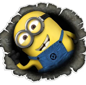 Minion-Dave-Breaking-out-from-the-wall
