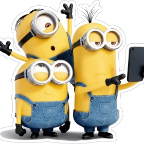 Minions Selfie Stuart Kevin Bob Despicable Me vinyl sticker