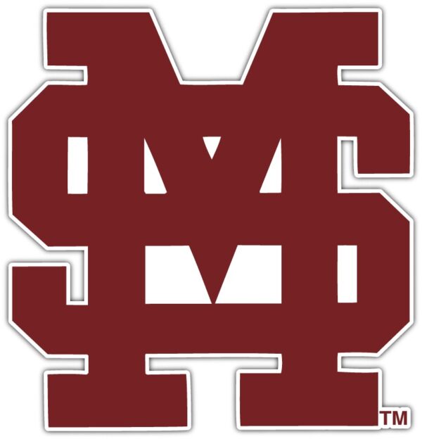 Mississippi State Bulldogs 4 vinyl sticker