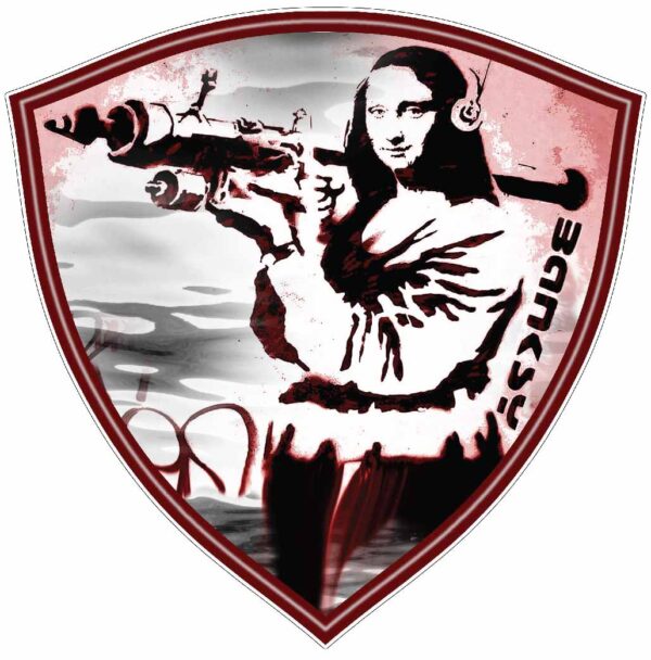 Mona-Lisa-Attacks-With-Panzerfaust-Banksy-Wall-Art-vinyl-sticker