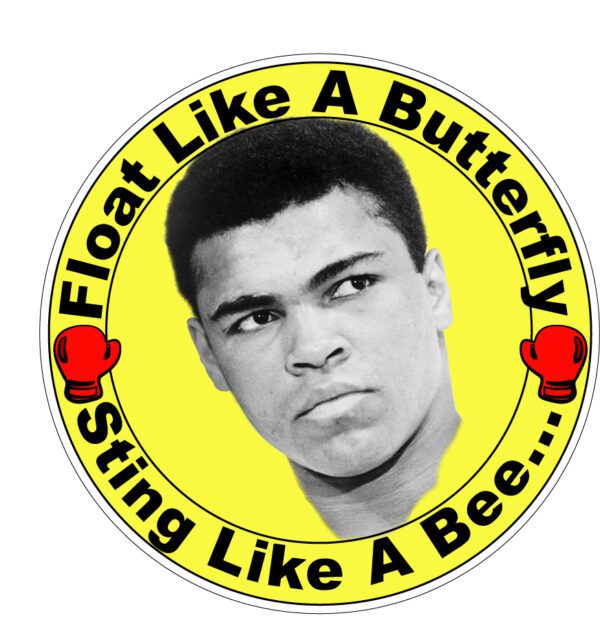 Muhammad Ali Float Like A Butterfly vinyl sticker