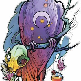 Mystic Crow Tattoo vinyl sticker