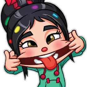 Naughty Vanellope Von Schweetz Sugar Rush Racer World Of Wreck-It Ralph Animated Walt Disney Movie Fan Art Vinyl Sticker