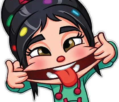 Naughty Vanellope Von Schweetz Sugar Rush Racer World Of Wreck-It Ralph Animated Walt Disney Movie Fan Art Vinyl Sticker