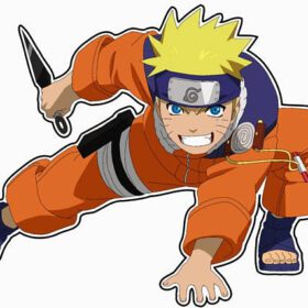 Naruto Holding Knife vinyl sticker