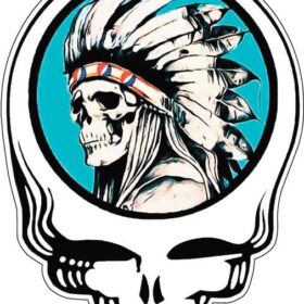 Native People Tribal Indian Skull