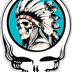 Native People Tribal Indian Skull