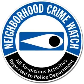 Neighborhood Crime Watch Round Wall Window Car Vinyl Sticker