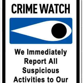 Neighborhood Crime Watch Tall Wall Window Car Vinyl Sticker
