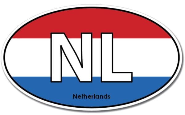 Netherlands Oval Euro Flag Wall Window Car Vinyl Sticker Decal