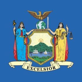 New York State Flag Wall Window Car Vinyl Sticker Decal