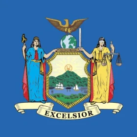 New York State Flag Wall Window Car Vinyl Sticker Decal