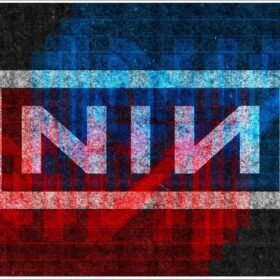 Nine Inch Nails Trent Reznor Red Blue vinyl sticker