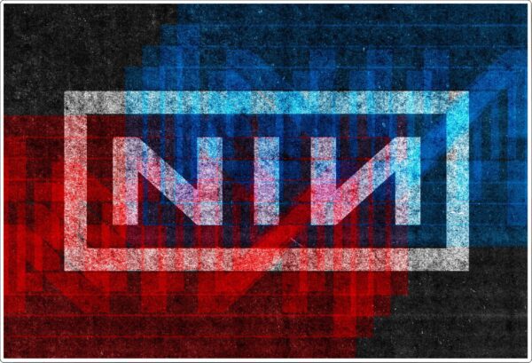 Nine Inch Nails Trent Reznor Red Blue vinyl sticker