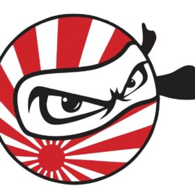 Ninja Japanese Angry Face vinyl sticker
