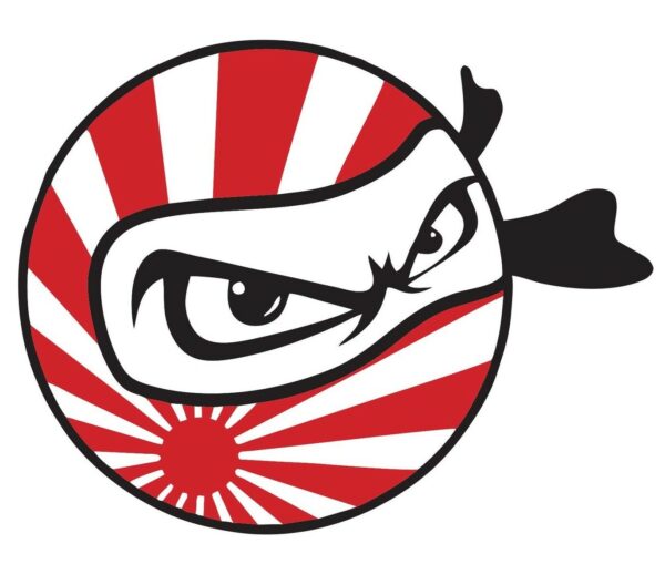 Ninja Japanese Angry Face vinyl sticker