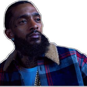 Nipsey Hussle Checkered Shirt vinyl sticker