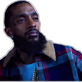 Nipsey Hussle Checkered Shirt vinyl sticker