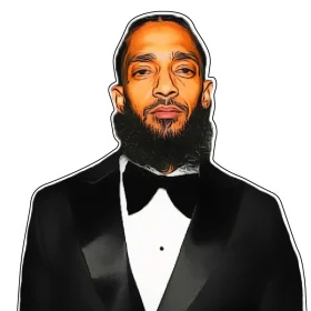 Nipsey Hussle Tuxedo Music Artist Rapper Cartoon Vinyl Sticker