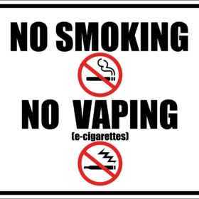 No Smoking No Vaping Warning Sign Smoke And Vape Free Zone I Love Fresh Air Message Vinyl Sticker