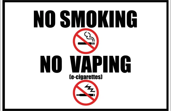 No Smoking No Vaping Warning Sign Smoke And Vape Free Zone I Love Fresh Air Message Vinyl Sticker
