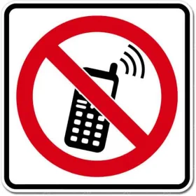 No Cell Phones Allowed Sign Wall Window Car Vinyl Sticker