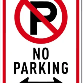 No Parking Both Directions Sign Wall Window Car Vinyl Sticker