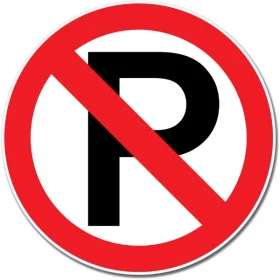No Parking Sign Wall Window Car Vinyl Sticker Decal