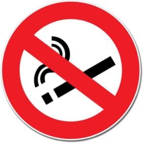 No Smoking Circle (2) Sign Wall Window Vinyl Sticker