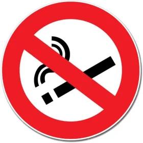 No Smoking Circle (2) Sign Wall Window Vinyl Sticker