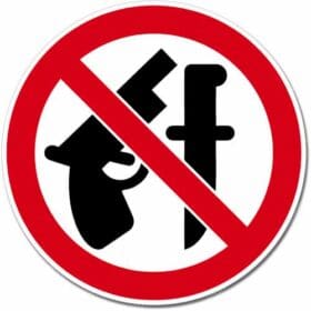 No Weapons Allowed Round Sign Wall Window Car Vinyl Sticker
