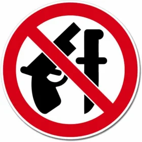 No Weapons Allowed Round Sign Wall Window Car Vinyl Sticker