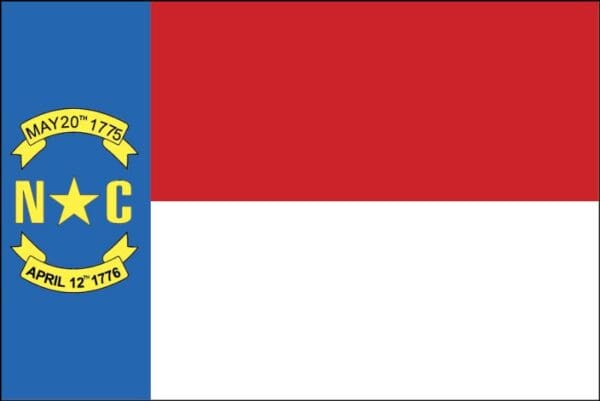 North Carolina State Flag Wall Window Car Vinyl Sticker Decal