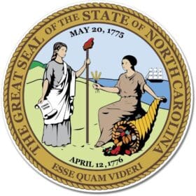 North Carolina State Seal Wall Window Car Vinyl Sticker Decal