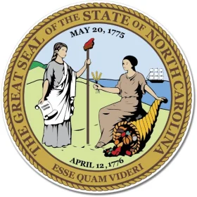 North Carolina State Seal Wall Window Car Vinyl Sticker Decal