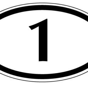 Numbers 1 To 21 1 vinyl sticker