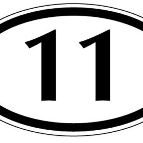 Numbers 1 To 21 11vinyl sticker