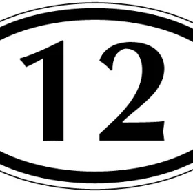Numbers 1 To 21 12 vinyl sticker