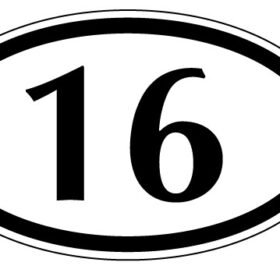 Numbers 1 To 21 16 vinyl sticker