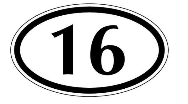 Numbers 1 To 21 16 vinyl sticker