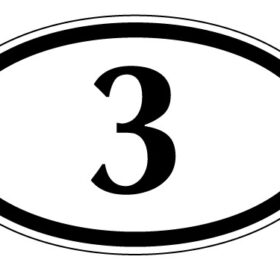 Numbers 1 To 21 3 vinyl sticker