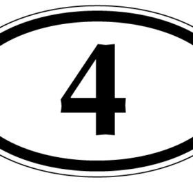 Numbers 1 To 21 4 vinyl sticker