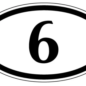 Numbers 1 To 21 6 vinyl sticker