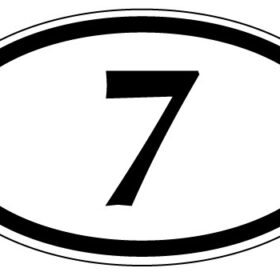 Numbers 1 To 21 7 vinyl sticker