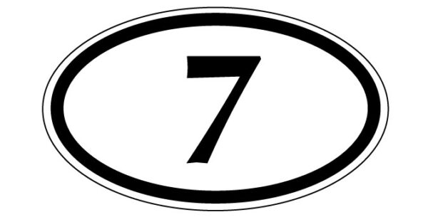 Numbers 1 To 21 7 vinyl sticker